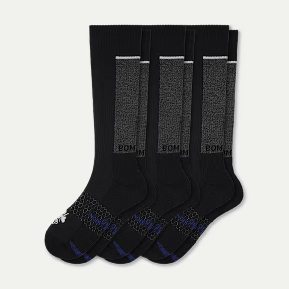 Bombas 3 Pk Black Compression Socks - Picture 1 of 6